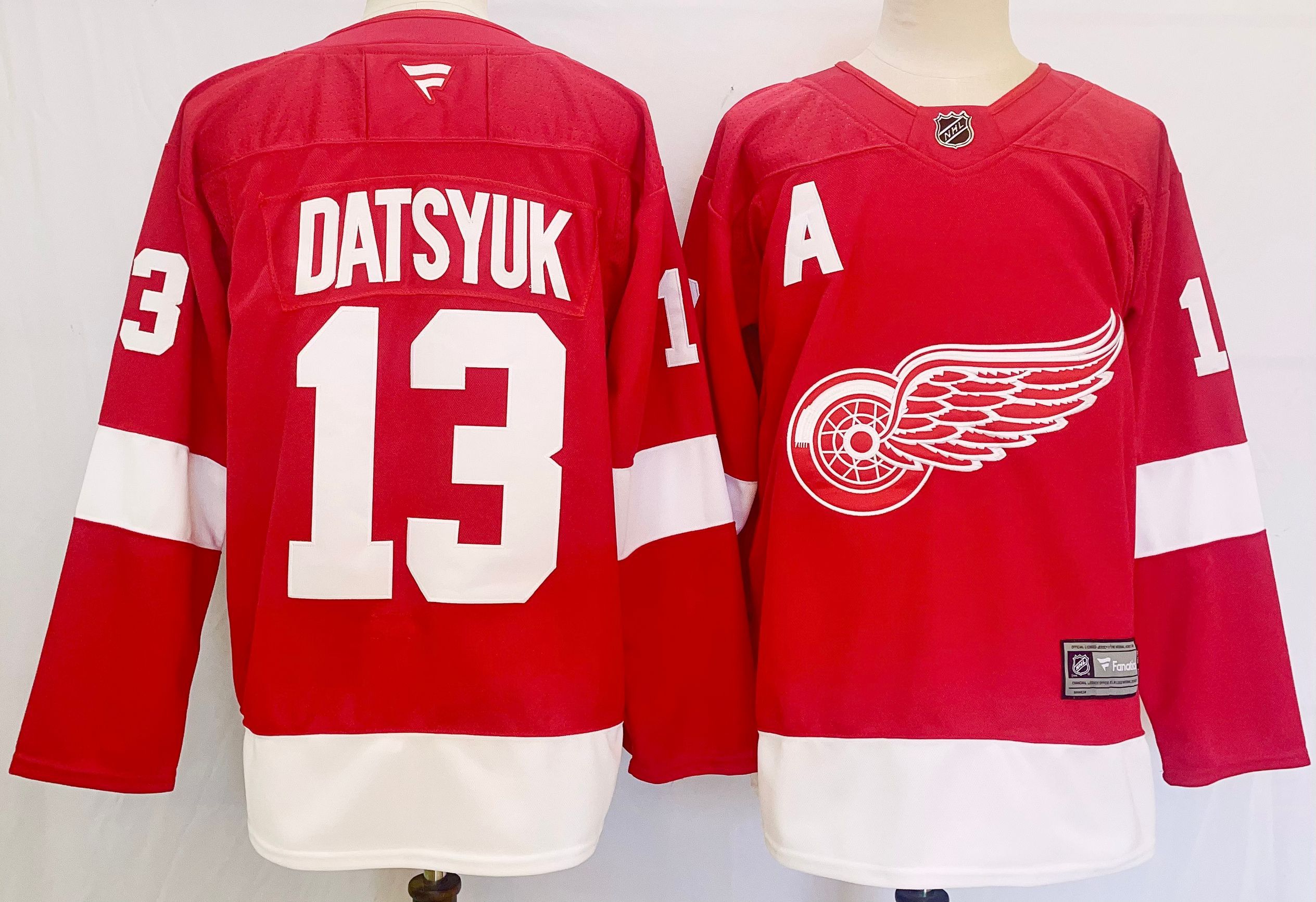 Men Detroit Red Wings #13 Datsyuk Red 2025 Home Premier Player NHL Jersey